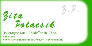 zita polacsik business card